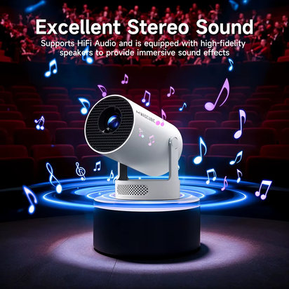 18/10/25Projector Android 11 4K 1280*720P HY300 Pro + Dual Wifi 290ANSI 180°Flexible BT5.0 Cinema Outdoor Portable Projector